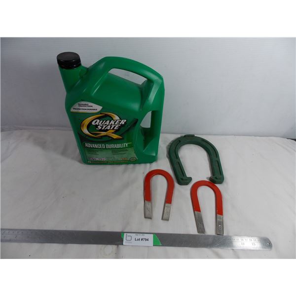 5w20 Oil + horse shoe magnets