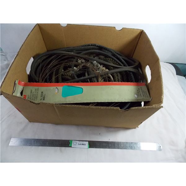 Rope + belts + pullies + Wire + misc