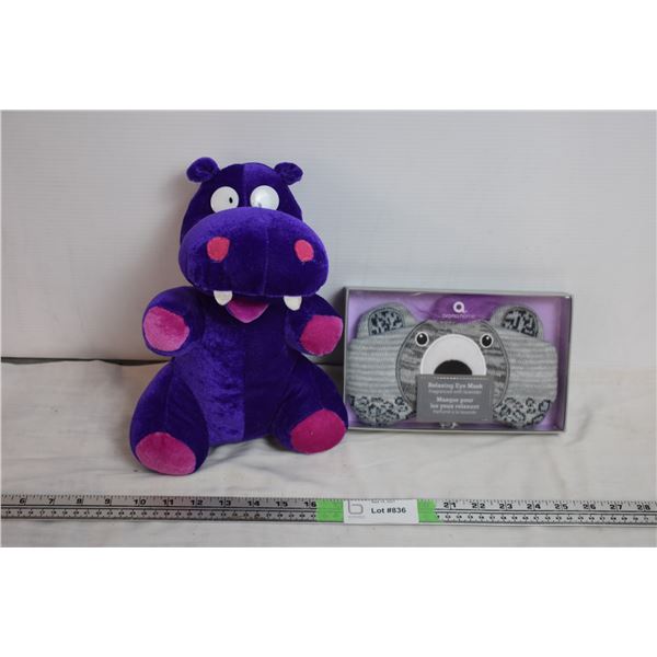 Relaxing Eye Mask + plush dinosaur