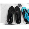 Image 3 : Swim shoes, black size 11, blue size 10 + seals tiny statue