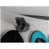 Image 4 : Swim shoes, black size 11, blue size 10 + seals tiny statue