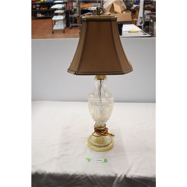 Cut Glass Lamp with shade (working)