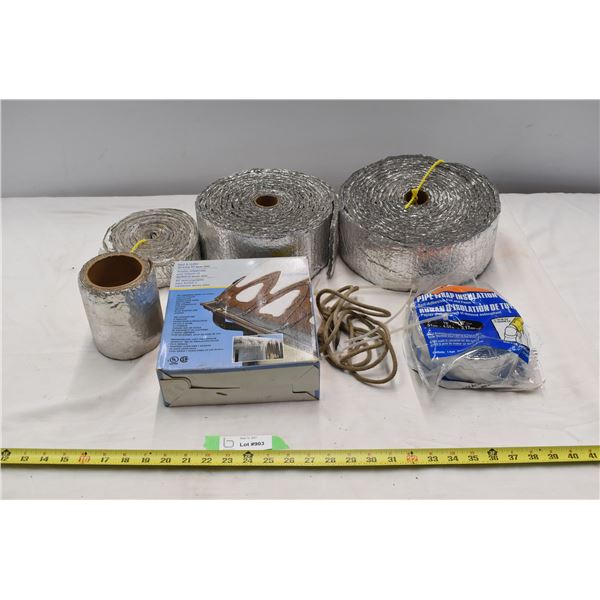 Gutter de-icer kit + insulation bubble foil roils