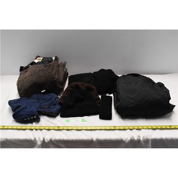Winter Pants, scarf, toque, coveralls