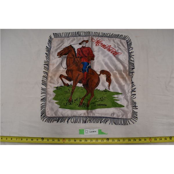 Small Mountie Pillow Case made in Montreal - 17" square
