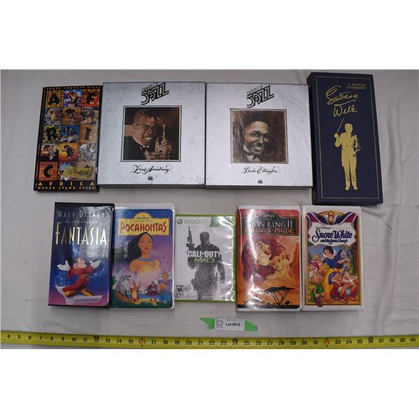 lot of VHS tapes + 8-tracks