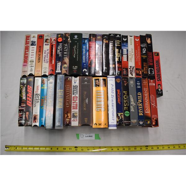 Large box of VHS tapes - Western Movies