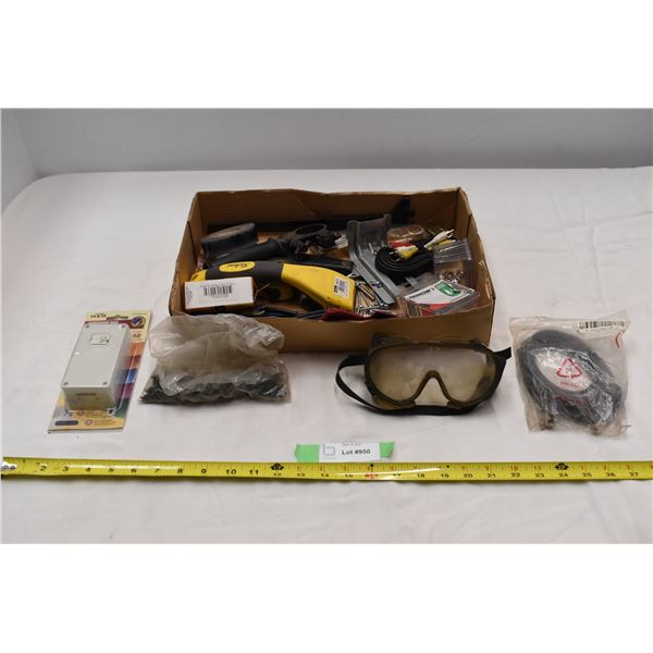 box of miscellaous garage items