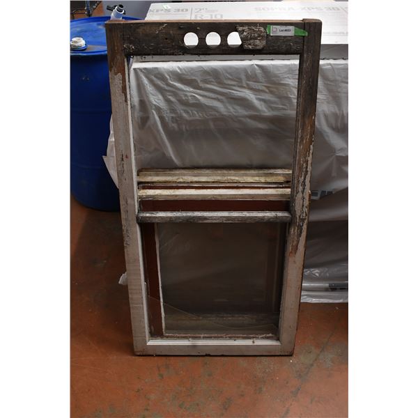 Group of wooden window frames