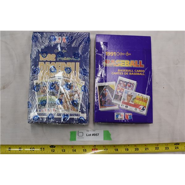 1991-92 OPC Baseball boxes - new old stock