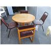 Image 1 : Wooden Round table with 4 chairs
