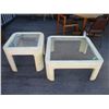 Image 1 : plastic glass top tables - 35x35x17 (25x25x20)