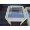 Image 2 : plastic glass top tables - 35x35x17 (25x25x20)