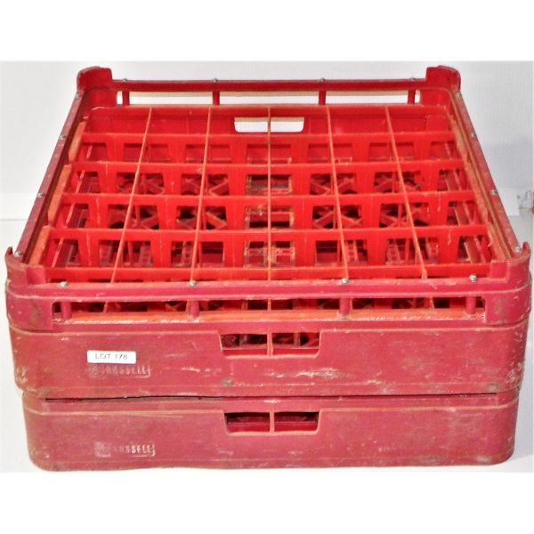 Lot of 2 Used Glasses Dishwasher Racks