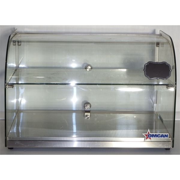 Used - Countertop Glass Bakery Display with Curved Glass Front 22"w x 15"d x 14"h