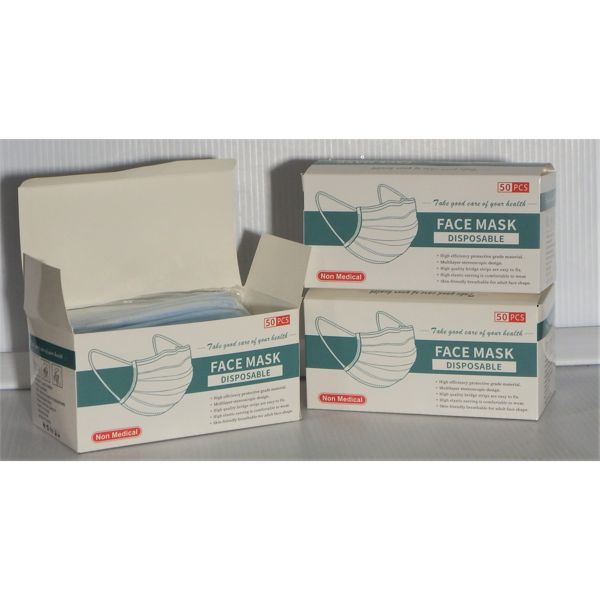 Lot of 150 Non-Medical Masks (3 Bags of 50 Masks/Bag)