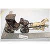 Image 1 : VINTAGE CAST IRON HORSE AND CARRIAGE