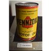 Image 1 : ANTIQUE B/A PENNZOIL  QUART OIL TIN , THIS IS A RE-ROLL NOT A NEWER WRAP