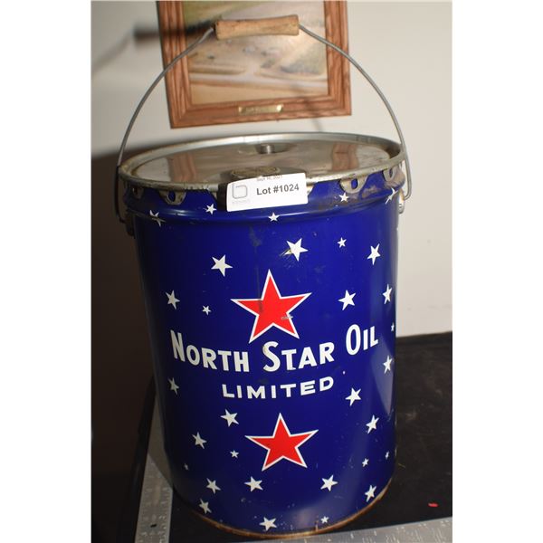 ANTIQUE NORTH STAR  OIL PAIL / SWEET CONDITION
