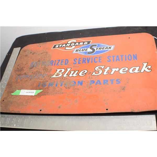 ANTIQUE SNAP-ON BLUE STREAK SIGN
