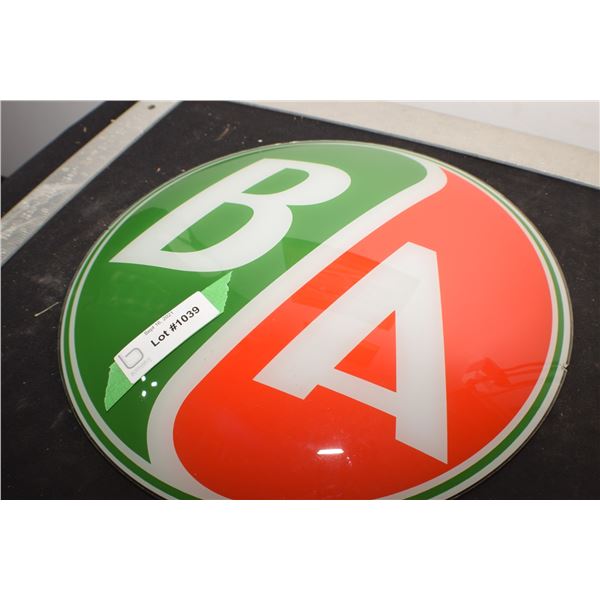 REPRODUCTION BRITISH AMERICAN B-A OIL   GLOBE LENS