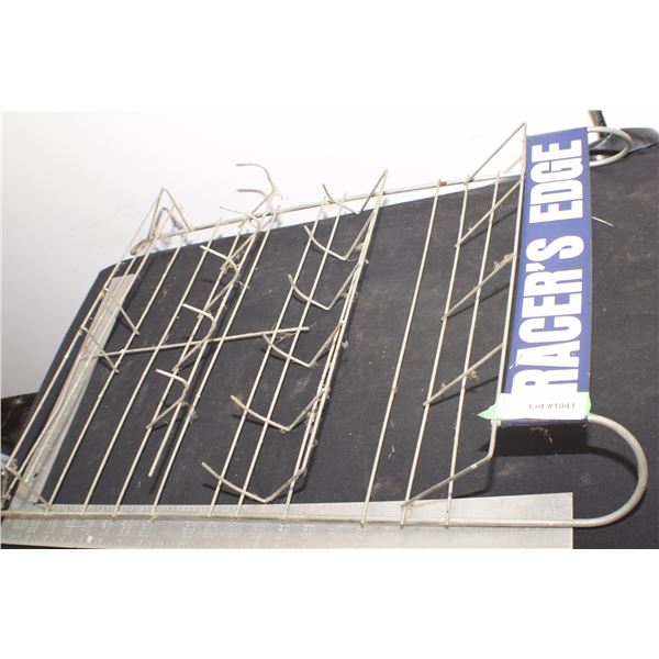 RACERS EDGE HANGING ANTIQUE PARTS RACK