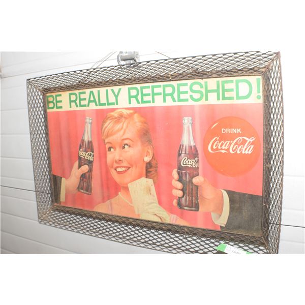 BE REALLY REFRESHED COKE SIGN   39.5" X 24"