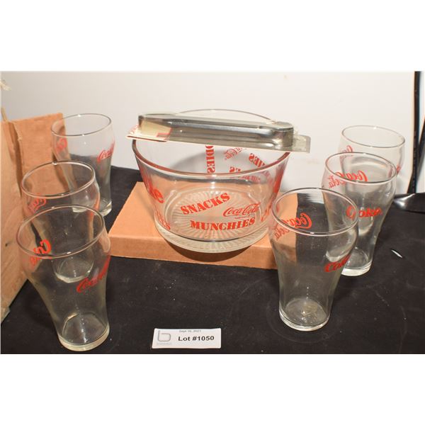 COCA COLA VINTAGE GLASS SET / MIB