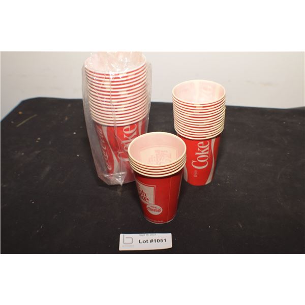 3 DIFFERENT COCA COLA VINTAGE PAPER CUPS