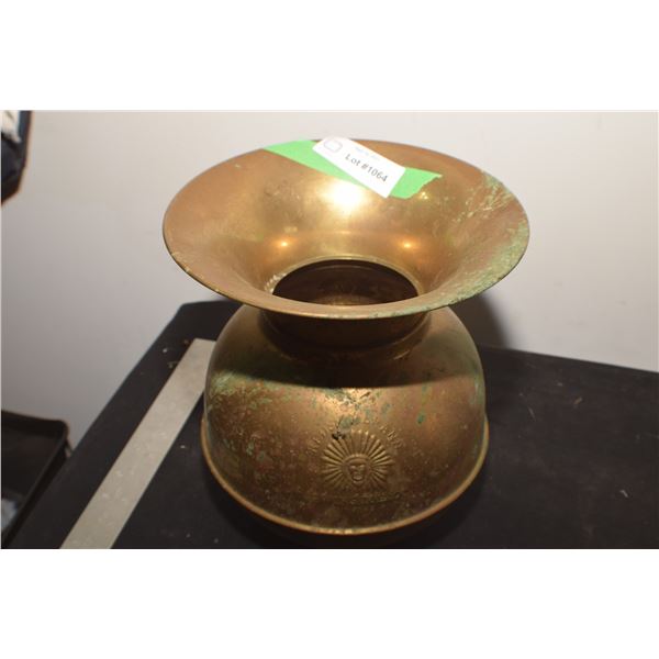 REDMAN TOBACCO  BRASS SPITTOON