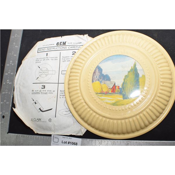 NOS STOVE PIPE CLEAN OUT PLATE COVER