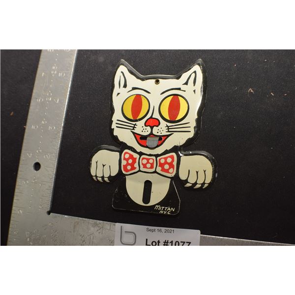 VINTAGE NOS MITTAN LICENSE PLATE TOPPER . MOVING EYES