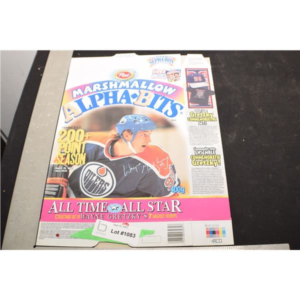 GRETZKY CEREAL BOX NHL HOCKEY