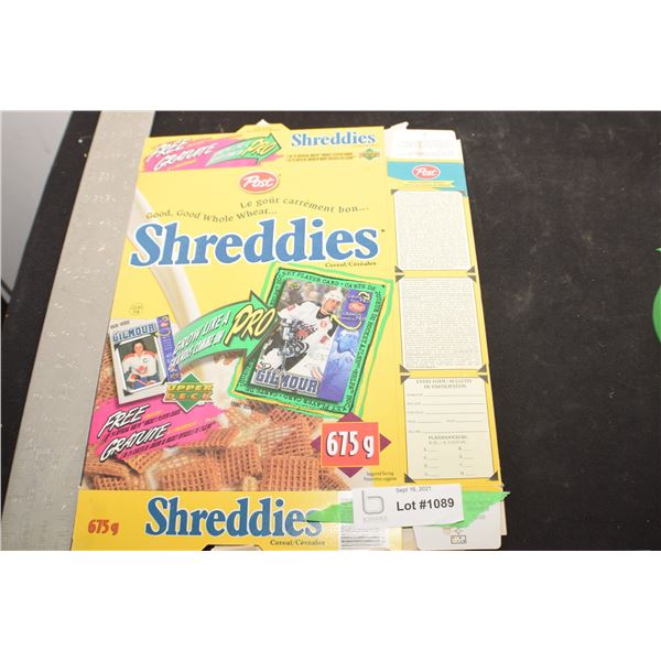 GILMOUR  CEREAL BOX NHL HOCKEY