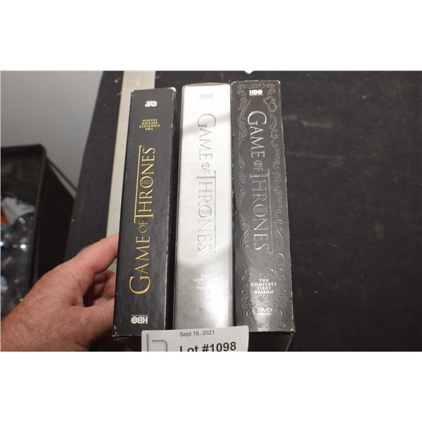 3 SEASONS BOX SETS OF ' GAME OF THRONES ' DVD s