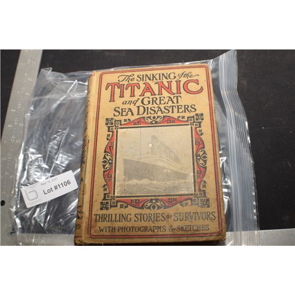 ANTIQUE 1912 1ST ED. TITANIC BOOK