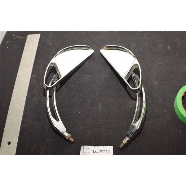 1970s CHROME TRIUMPH MOTORCYCLE MIRRORS