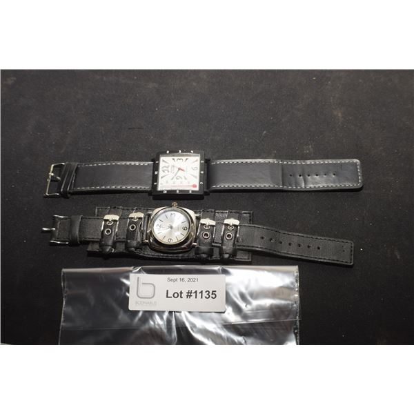 2 WATCHES ONE WITH BUILT IN MERCURY THERMOMETER