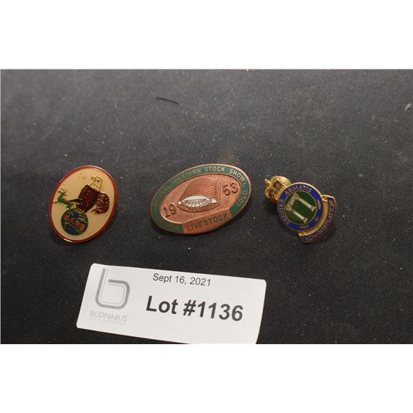 J,I, CASE & 1953 LIVESTOCK PIN