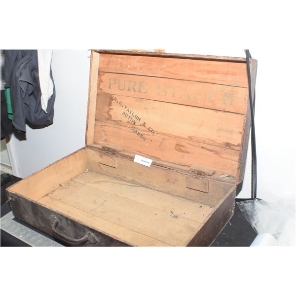 ANTIQUE STORE STARCH WOODEN BOX