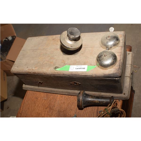 ANTIQUE OAK LONGBOX TELEPHONE / PROJECT