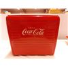 Image 7 : Vintage Coca Cola Cooler with Metal tray + tin lining inside - 17"x13"x17"