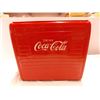 Image 9 : Vintage Coca Cola Cooler with Metal tray + tin lining inside - 17"x13"x17"