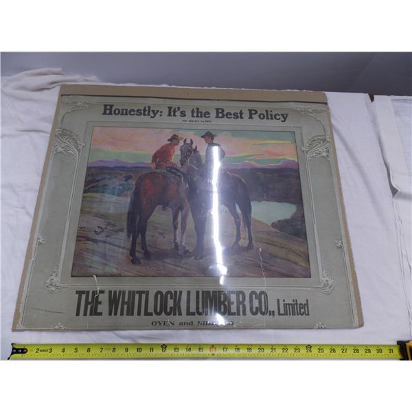 Vintage Whitlock Lumber Co Advertisement poster