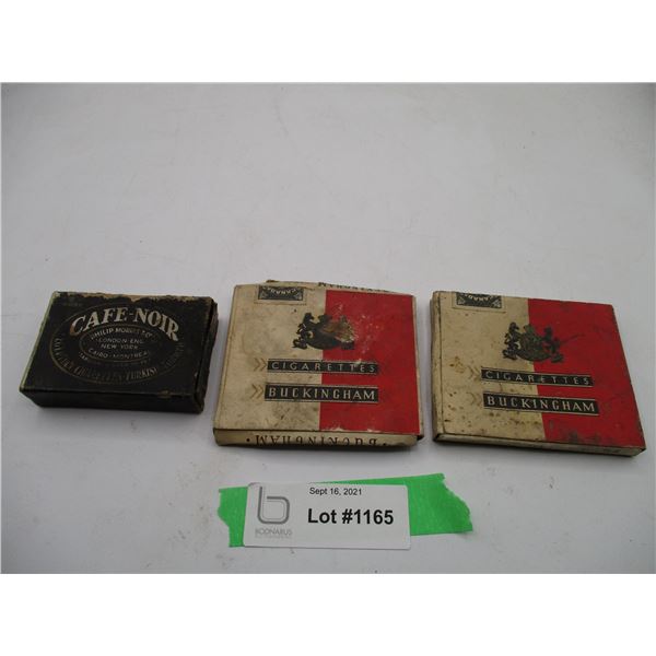 1897 cigarette box plus 2 other vintage cigarette cardboard boxes