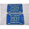 Image 2 : 1969, 1970 BC Exempt Municipal plates (3)