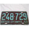Image 3 : Pair of 1959 BC License Plates (2)