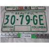 Image 3 : Pair of BC License plates 1986 sticker