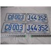 Image 1 : 2X The Money - 2 pairs of BC license plates (4) 1966,68