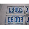 Image 2 : 2X The Money - 2 pairs of BC license plates (4) 1966,68